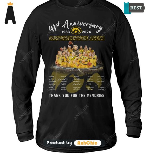 [MODERN] Carver Hawkeye Arena 41th Anniversary 1983-2024 Thank You For The Memories Street Style Fusion T-Shirt