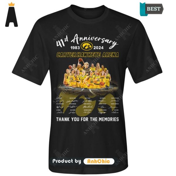 [MODERN] Carver Hawkeye Arena 41th Anniversary 1983-2024 Thank You For The Memories Street Style Fusion T-Shirt