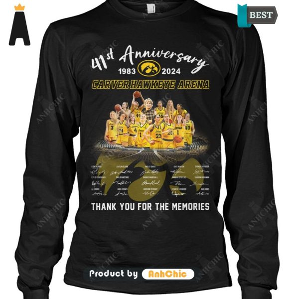 [MODERN] Carver Hawkeye Arena 41th Anniversary 1983-2024 Thank You For The Memories Street Style Fusion T-Shirt