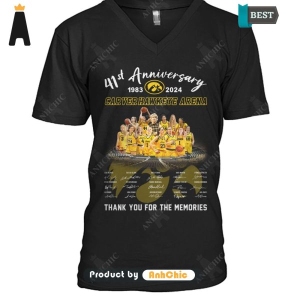 [MODERN] Carver Hawkeye Arena 41th Anniversary 1983-2024 Thank You For The Memories Street Style Fusion T-Shirt