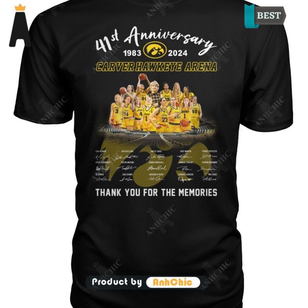 [MODERN] Carver Hawkeye Arena 41th Anniversary 1983-2024 Thank You For The Memories Street Style Fusion T-Shirt