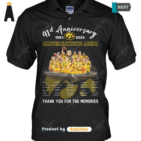 [MODERN] Carver Hawkeye Arena 41th Anniversary 1983-2024 Thank You For The Memories Street Style Fusion T-Shirt