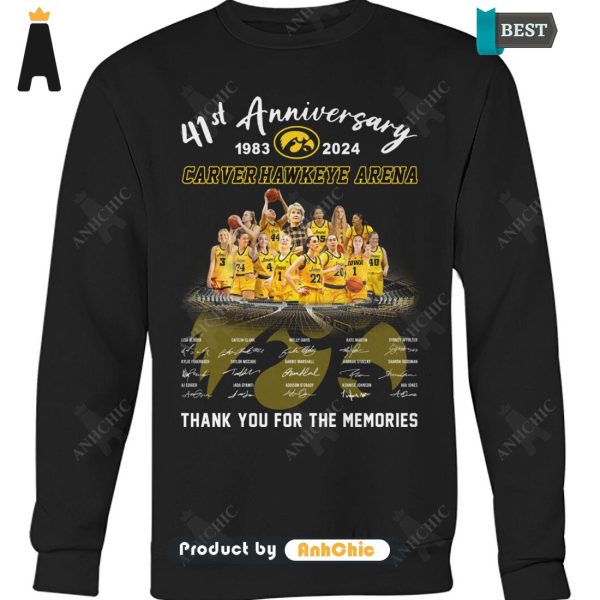 [MODERN] Carver Hawkeye Arena 41th Anniversary 1983-2024 Thank You For The Memories Street Style Fusion T-Shirt