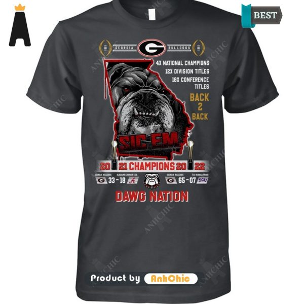 [MODERN] Georgia Bulldogs Back2Back National Champions Go DAWGS Hot Summer T-Shirt, Long Sleeve, SweatShirt, Polo, Hoodie