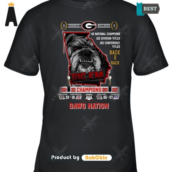 [MODERN] Georgia Bulldogs Back2Back National Champions Go DAWGS Hot Summer T-Shirt, Long Sleeve, SweatShirt, Polo, Hoodie