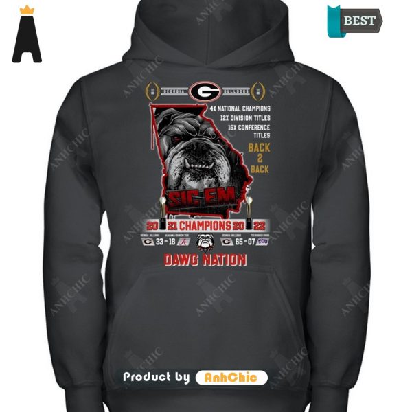 [MODERN] Georgia Bulldogs Back2Back National Champions Go DAWGS Hot Summer T-Shirt, Long Sleeve, SweatShirt, Polo, Hoodie