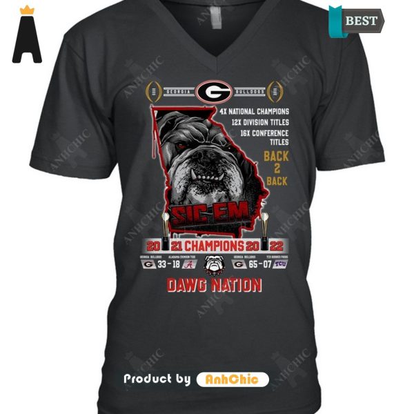 [MODERN] Georgia Bulldogs Back2Back National Champions Go DAWGS Hot Summer T-Shirt, Long Sleeve, SweatShirt, Polo, Hoodie