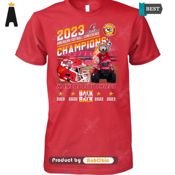 [NEW ARRIVAL] Kansas City Chiefs 2023 American Football Champions  T-Shirt, Long Sleeve, SweatShirt, Polo, Hoodie