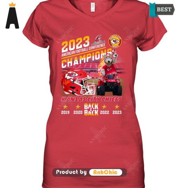 [NEW ARRIVAL] Kansas City Chiefs 2023 American Football Champions  T-Shirt, Long Sleeve, SweatShirt, Polo, Hoodie