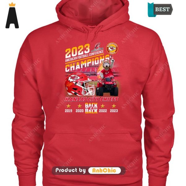 [NEW ARRIVAL] Kansas City Chiefs 2023 American Football Champions  T-Shirt, Long Sleeve, SweatShirt, Polo, Hoodie