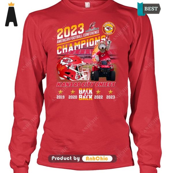 [NEW ARRIVAL] Kansas City Chiefs 2023 American Football Champions  T-Shirt, Long Sleeve, SweatShirt, Polo, Hoodie