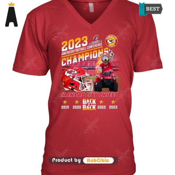 [NEW ARRIVAL] Kansas City Chiefs 2023 American Football Champions  T-Shirt, Long Sleeve, SweatShirt, Polo, Hoodie