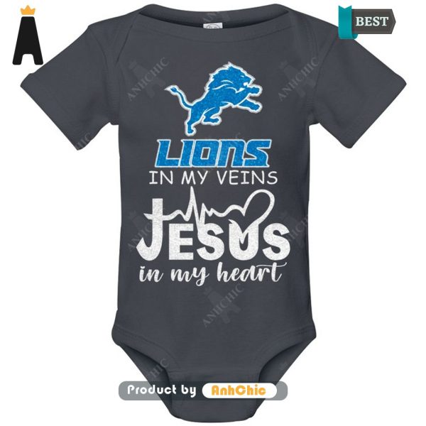 [NEW ARRIVAL] Lions In My Veins Jesus In My Heart Trending Collection T-Shirt, Long Sleeve, SweatShirt, Polo, Hoodie