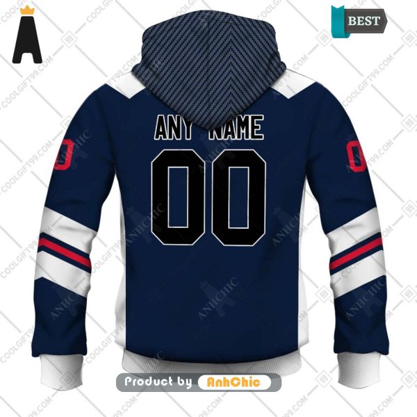 [NEW ARRIVAL] Personalized AHL Hartford Wolf Pack Color jersey Style  Fusion Fashion 3D Hoodie