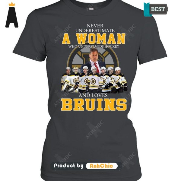 NEW Never Underestimate A Woman Who Understands Hockey And Loves Bruins Limitted Edition T-Shirt