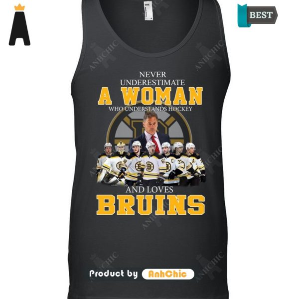 NEW Never Underestimate A Woman Who Understands Hockey And Loves Bruins Limitted Edition T-Shirt