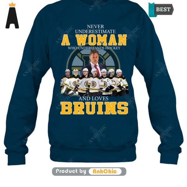 NEW Never Underestimate A Woman Who Understands Hockey And Loves Bruins Limitted Edition T-Shirt