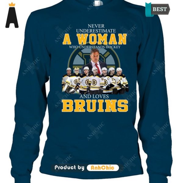 NEW Never Underestimate A Woman Who Understands Hockey And Loves Bruins Limitted Edition T-Shirt