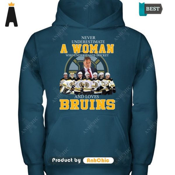 NEW Never Underestimate A Woman Who Understands Hockey And Loves Bruins Limitted Edition T-Shirt