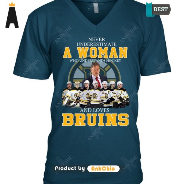 NEW Never Underestimate A Woman Who Understands Hockey And Loves Bruins Limitted Edition T-Shirt