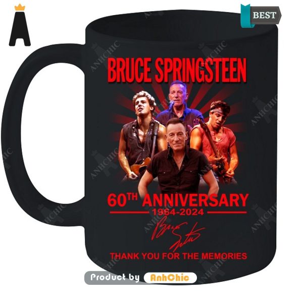 PREMIUM Bruce Springsteen 60th Anniversary 1964-2024 Thank You For The Memories Signature Series T-Shirt, Long Sleeve, SweatShirt, Polo, Hoodie