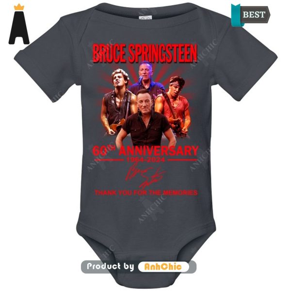 PREMIUM Bruce Springsteen 60th Anniversary 1964-2024 Thank You For The Memories Signature Series T-Shirt, Long Sleeve, SweatShirt, Polo, Hoodie