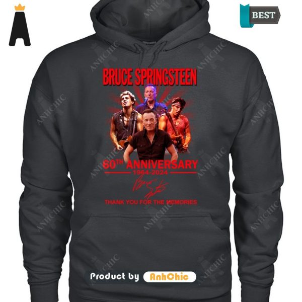 PREMIUM Bruce Springsteen 60th Anniversary 1964-2024 Thank You For The Memories Signature Series T-Shirt, Long Sleeve, SweatShirt, Polo, Hoodie