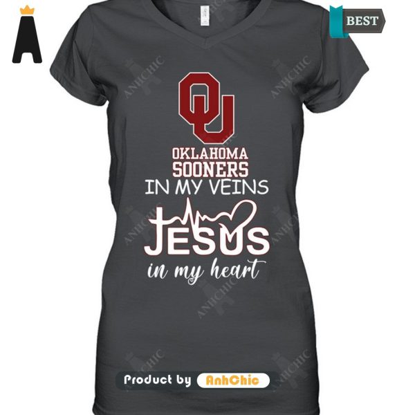 [PREMIUM] Oklahoma Sooners In My Veins Jesus In My Heart Limitted Edition T-Shirt