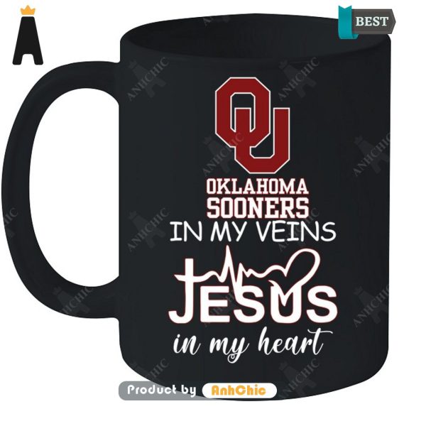 [PREMIUM] Oklahoma Sooners In My Veins Jesus In My Heart Limitted Edition T-Shirt