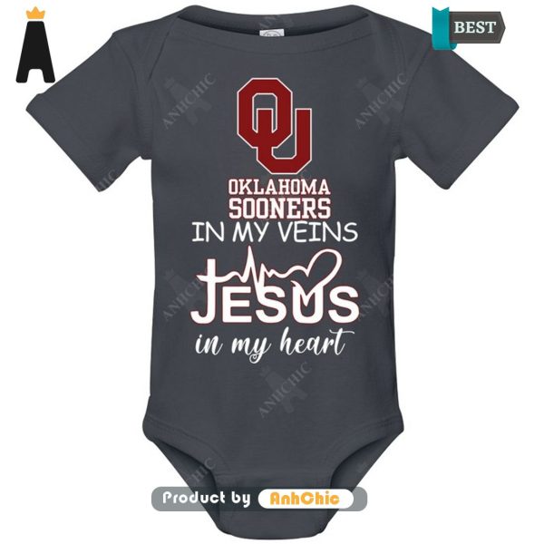 [PREMIUM] Oklahoma Sooners In My Veins Jesus In My Heart Limitted Edition T-Shirt