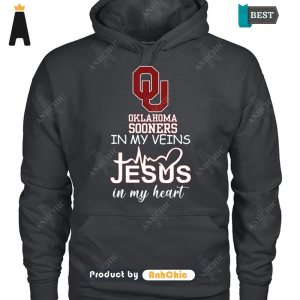 [PREMIUM] Oklahoma Sooners In My Veins Jesus In My Heart Limitted Edition T-Shirt