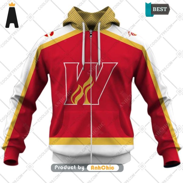 PREMIUM Personalized AHL Calgary Wranglers Color jersey Style   3D Hoodie