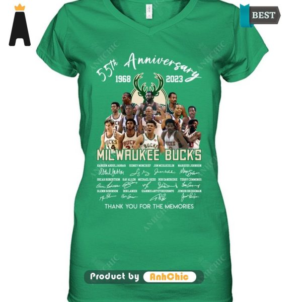 THE BEST Milwaukee Bucks 56th Anniversary 1968-2024 Thank You For The Memories Luxury Comfort T-Shirt