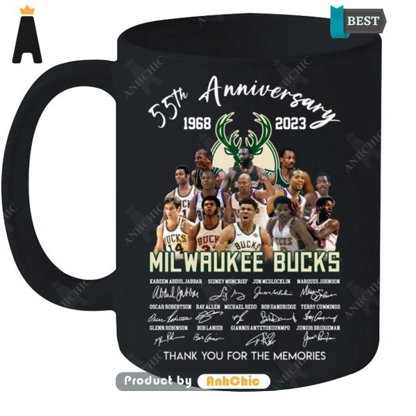 THE BEST Milwaukee Bucks 56th Anniversary 1968-2024 Thank You For The Memories Luxury Comfort T-Shirt