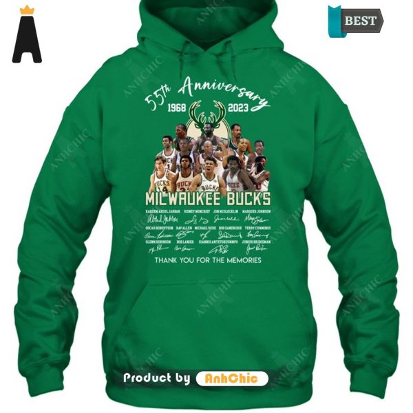 THE BEST Milwaukee Bucks 56th Anniversary 1968-2024 Thank You For The Memories Luxury Comfort T-Shirt