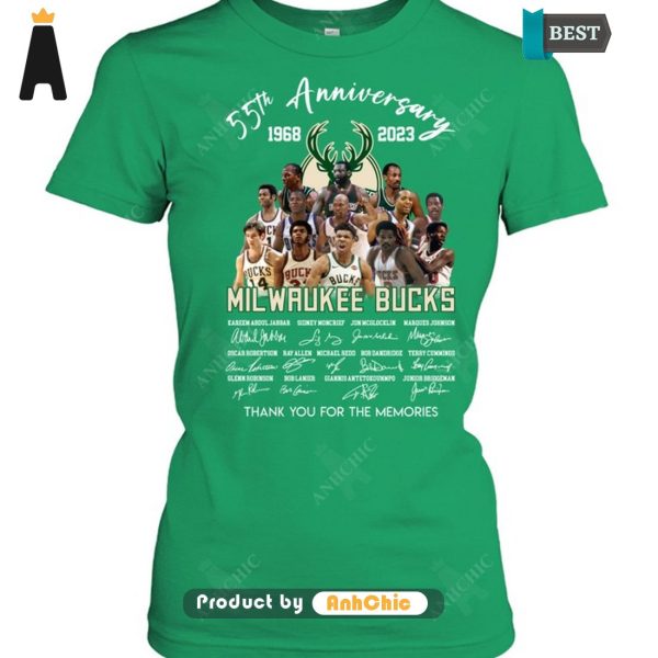 THE BEST Milwaukee Bucks 56th Anniversary 1968-2024 Thank You For The Memories Luxury Comfort T-Shirt