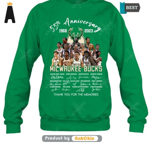 THE BEST Milwaukee Bucks 56th Anniversary 1968-2024 Thank You For The Memories Luxury Comfort T-Shirt