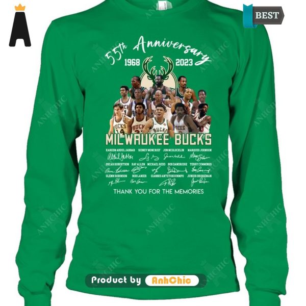 THE BEST Milwaukee Bucks 56th Anniversary 1968-2024 Thank You For The Memories Luxury Comfort T-Shirt