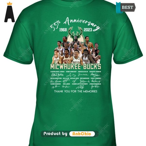 THE BEST Milwaukee Bucks 56th Anniversary 1968-2024 Thank You For The Memories Luxury Comfort T-Shirt