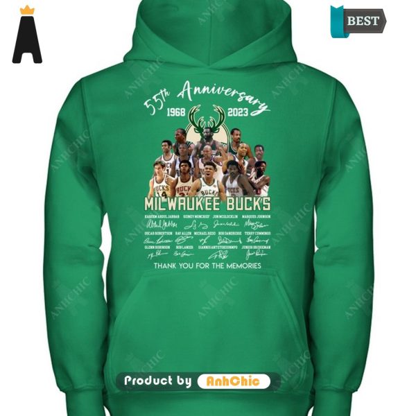 THE BEST Milwaukee Bucks 56th Anniversary 1968-2024 Thank You For The Memories Luxury Comfort T-Shirt