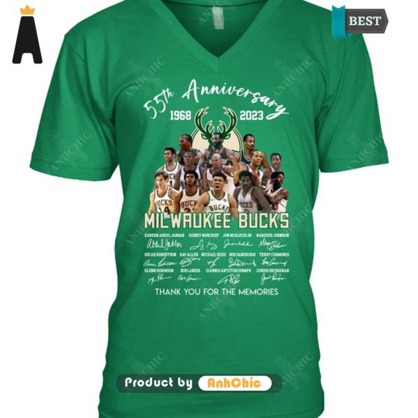 THE BEST Milwaukee Bucks 56th Anniversary 1968-2024 Thank You For The Memories Luxury Comfort T-Shirt