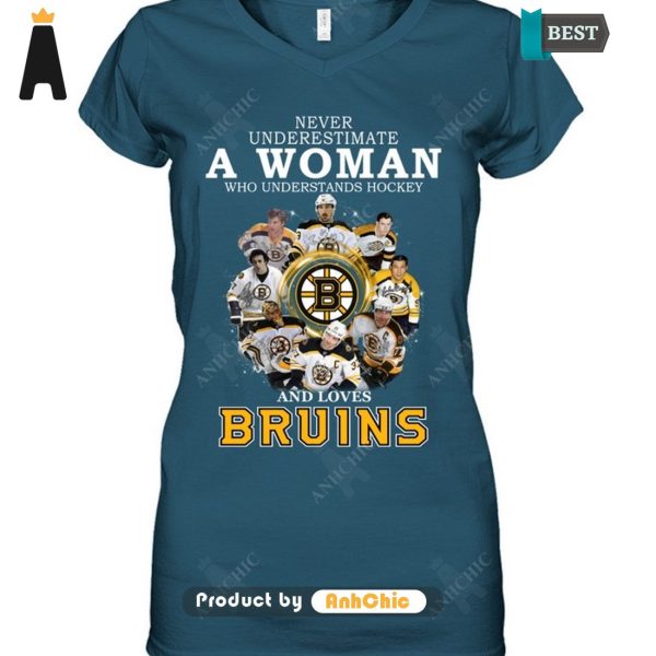 TRENDING Never Underestimate A Woman Who Understands Hockey And Loves Bruins Hot Winter T-Shirt