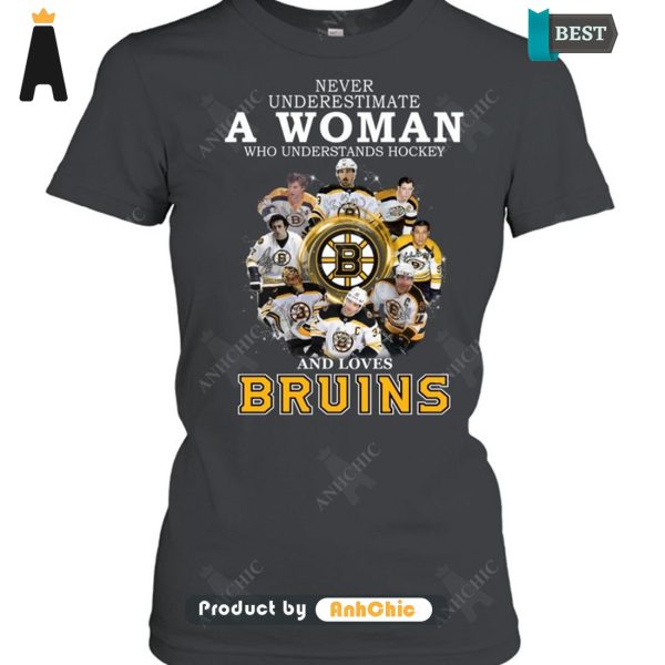 TRENDING Never Underestimate A Woman Who Understands Hockey And Loves Bruins Hot Winter T-Shirt