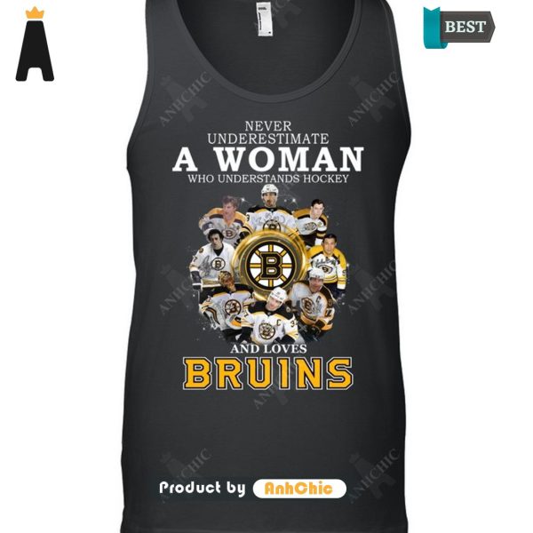 TRENDING Never Underestimate A Woman Who Understands Hockey And Loves Bruins Hot Winter T-Shirt