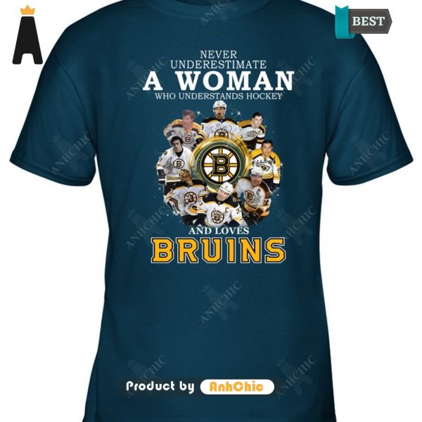 TRENDING Never Underestimate A Woman Who Understands Hockey And Loves Bruins Hot Winter T-Shirt