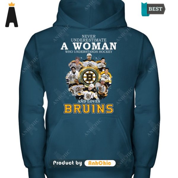 TRENDING Never Underestimate A Woman Who Understands Hockey And Loves Bruins Hot Winter T-Shirt