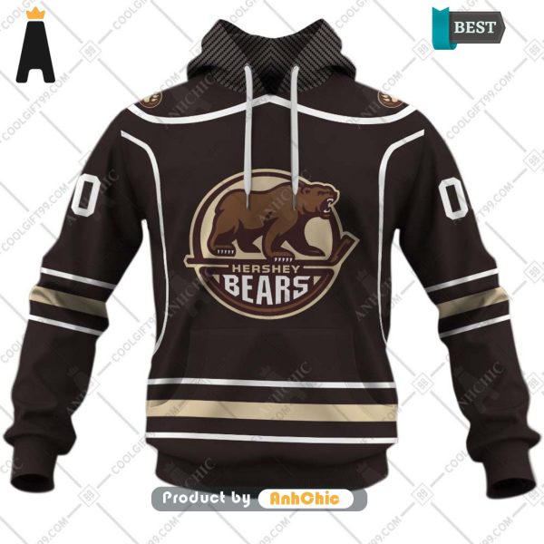 TRENDING Personalized AHL Hershey Bears Color jersey Style  Signature Series 3D Hoodie