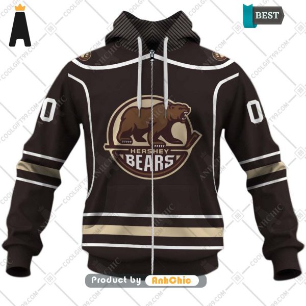 TRENDING Personalized AHL Hershey Bears Color jersey Style  Signature Series 3D Hoodie