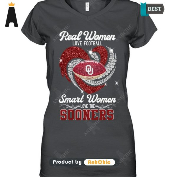 TRENDING Real Women Loves Football Smart Women Loves The Sooners Urban Vibes T-Shirt