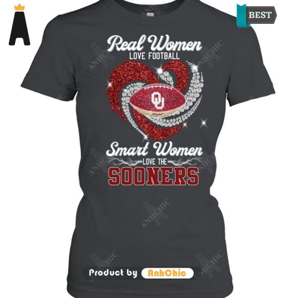 TRENDING Real Women Loves Football Smart Women Loves The Sooners Urban Vibes T-Shirt